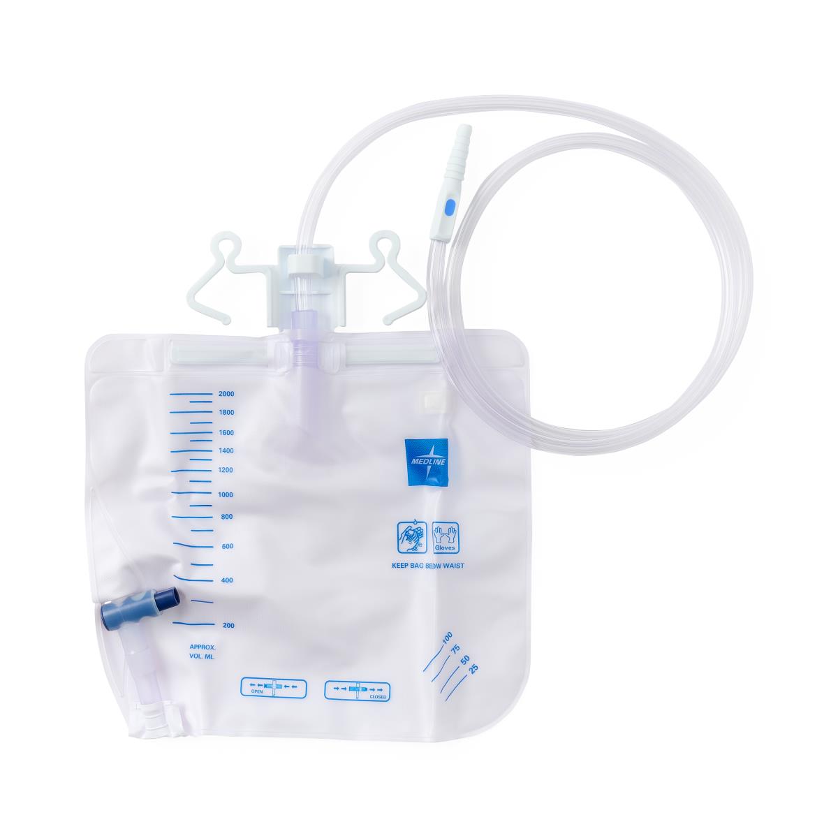 Medline DYND15405 Urinary DRAINAGE BAG 4000ML, W/ ANTI-REFLUX TOWER, Case/20