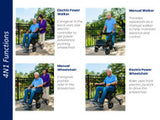 Miracle Mobility 4N1 Walker Wheelchair