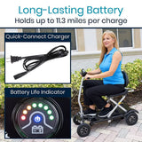 Vive Health MOB1030SLB Folding Mobility Scooter