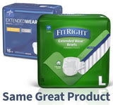 Medline MTB80500 EXTENDEDWEAR NIGHT BRIEF, LARGE 41"-59", CS/60, Case