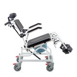 3-in-1 Aluminum Tilting Transport, Commode and Shower Chair