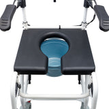 3-in-1 Aluminum Tilting Transport, Commode and Shower Chair