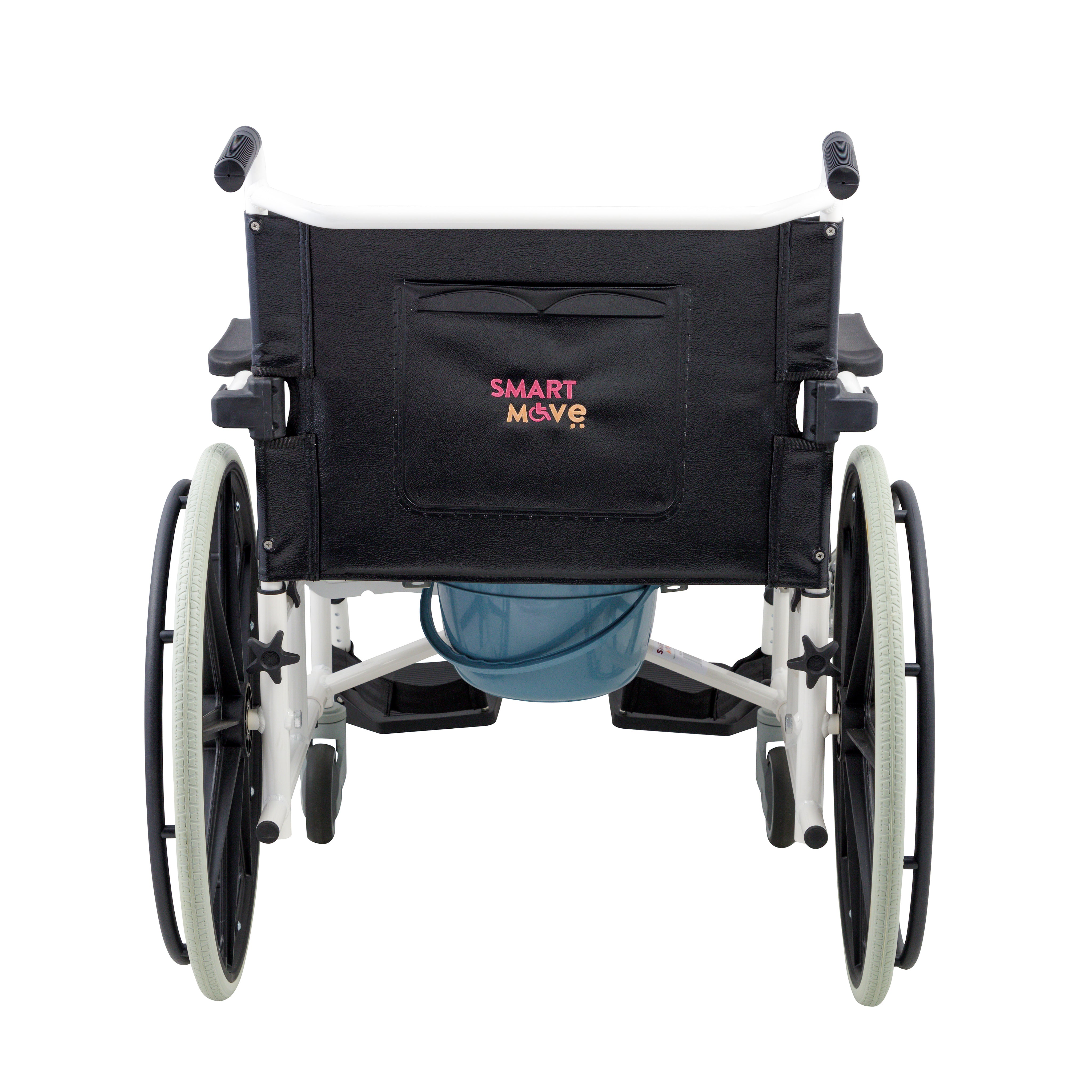 3-in-1 Aluminum Transport, Commode and Shower Wheelchair (Heavy Duty)