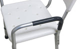Adjustable Height Lightweight Aluminum Shower Chair With Detachable Armrest and Backrest