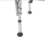Adjustable Height Lightweight Aluminum Shower Transfer Bench with Armrests and Backrest